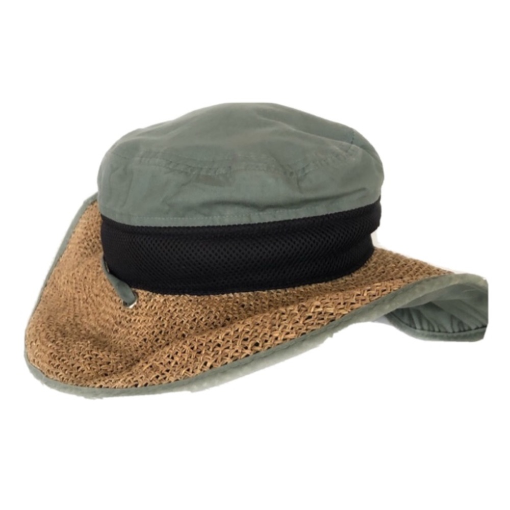 Columbia “Ranger Booney” Olive Green Straw Fishing Hunting Floppy Sun Safari Hat - Picture 3 of 8